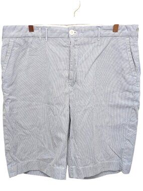 Vintage Polo Ralph Lauren Shorts Mens Size 38 Buckle Back Blue Seersucker Stripe